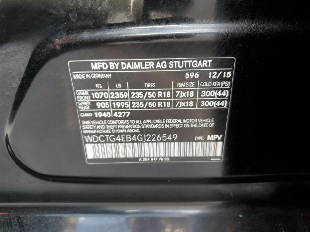 42234963 :رقم المزاد ، WDCTG4EB4GJ226549 vin ، 2016 Mercedes-benz Gla 250 مزاد بيع