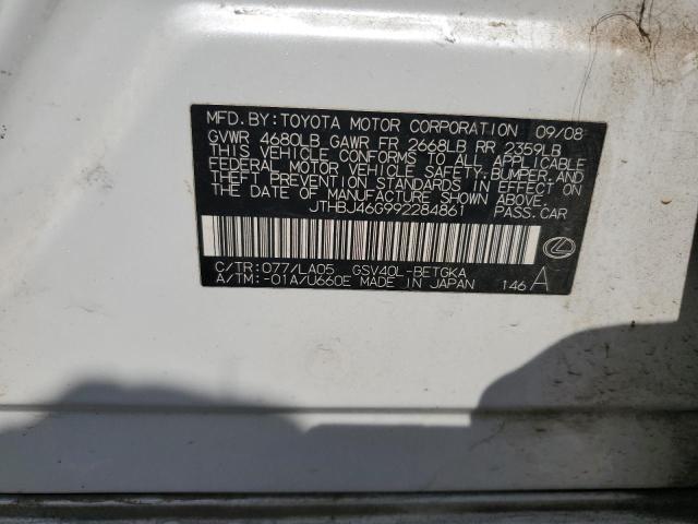 Продажа на аукционе авто 2009 Lexus Es 350, vin: JTHBJ46G992284861, номер лота: 42184183