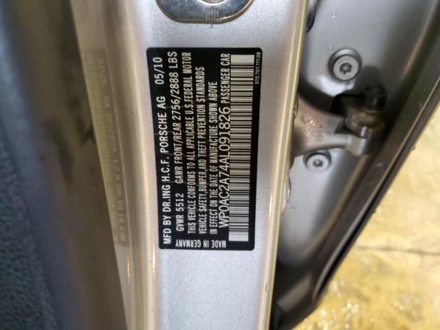 Продаж на аукціоні авто 2010 Porsche Panamera Turbo, vin: WP0AC2A74AL091826, номер лоту: 37986633