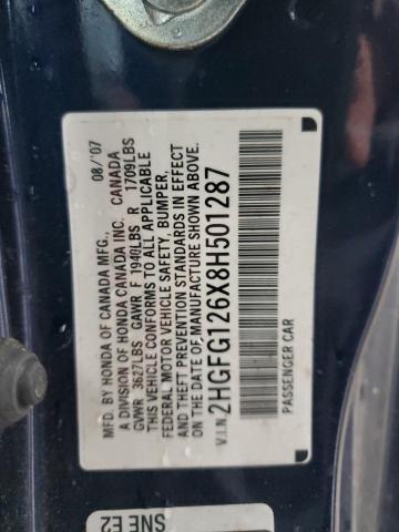 Aukcja sprzedaży 2008 Honda Civic Lx, vin: 2HGFG126X8H501287, numer aukcji: 39672263