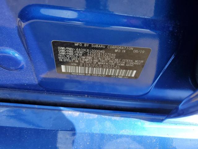2020 Subaru Wrx Premium მანქანა იყიდება აუქციონზე, vin: JF1VA1F62L8801545, აუქციონის ნომერი: 42412693