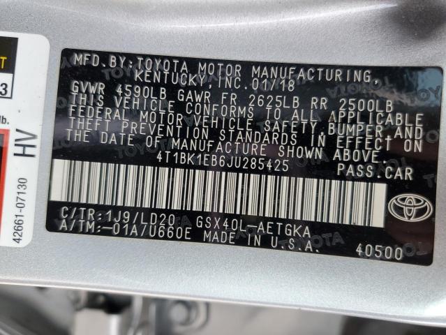 Aukcja sprzedaży 2018 Toyota Avalon Xle, vin: 4T1BK1EB6JU285425, numer aukcji: 42657903
