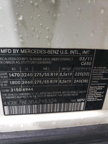 Aukcja sprzedaży 2011 Mercedes-benz Gl 450 4matic, vin: 4JGBF7BE3BA715324, numer aukcji: 42768843