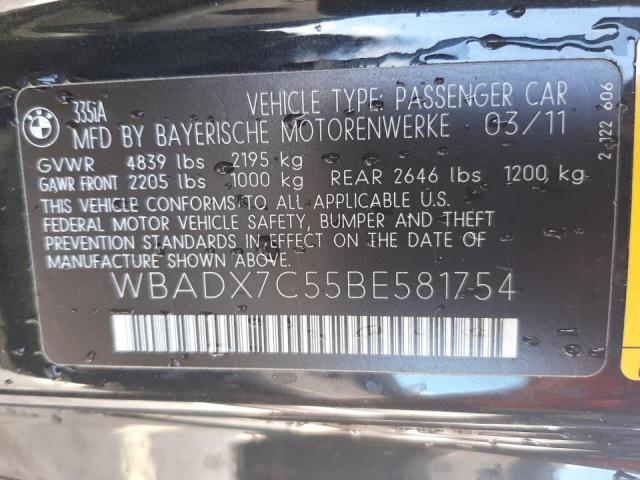 Продажа на аукционе авто 2011 Bmw 335 I, vin: WBADX7C55BE581754, номер лота: 42394653