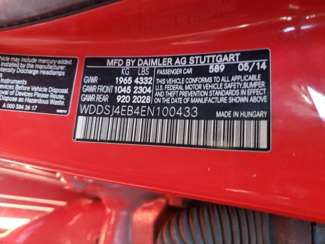 Aukcja sprzedaży 2014 Mercedes-benz Cla 250, vin: WDDSJ4EB4EN100433, numer aukcji: 40919743