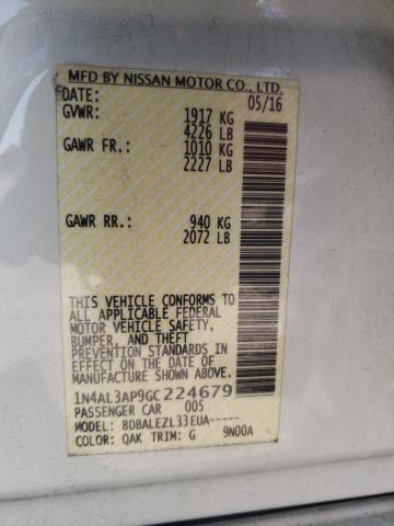 Продажа на аукционе авто 2016 Nissan Altima 2.5, vin: 1N4AL3AP9GC224679, номер лота: 43033643