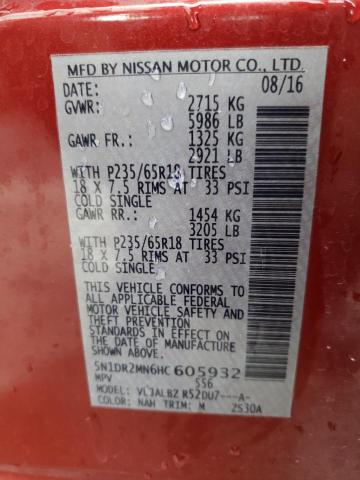 Aukcja sprzedaży 2017 Nissan Pathfinder S, vin: 5N1DR2MN6HC605932, numer aukcji: 43203893