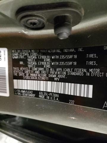 Aukcja sprzedaży 2020 Toyota Sienna Xle, vin: 5TDDZ3DC0LS238011, numer aukcji: 43132413