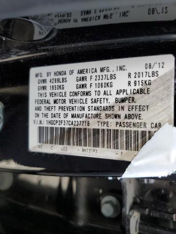 Продаж на аукціоні авто 2012 Honda Accord Lx, vin: 1HGCP2F37CA237218, номер лоту: 43070443