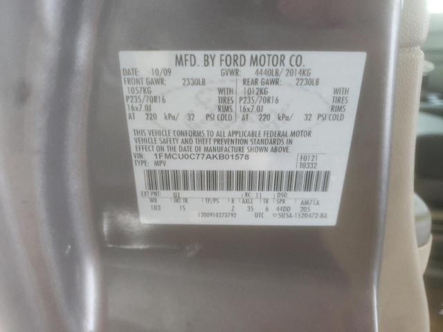 Aukcja sprzedaży 2010 Ford Escape Xls, vin: 1FMCU0C77AKB01578, numer aukcji: 43325453