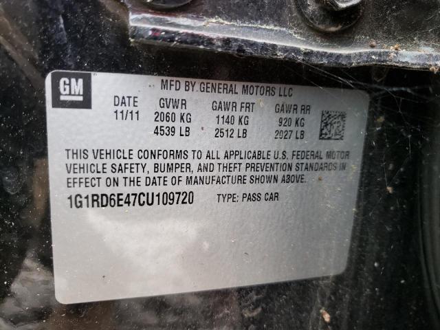 Aukcja sprzedaży 2012 Chevrolet Volt, vin: 1G1RD6E47CU109720, numer aukcji: 43308803