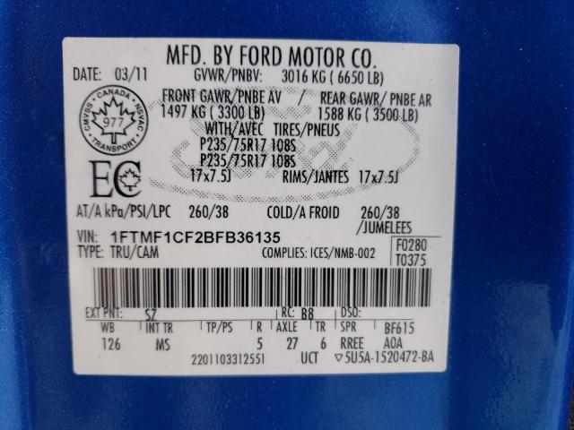 Продажа на аукционе авто 2011 Ford F150, vin: 1FTMF1CF2BFB36135, номер лота: 42360973