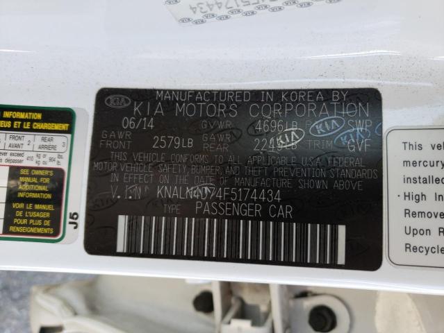 43483723 :رقم المزاد ، KNALN4D74F5174434 vin ، 2015 Kia Cadenza Premium مزاد بيع