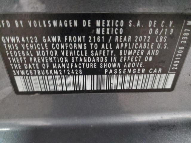Aukcja sprzedaży 2019 Volkswagen Jetta S, vin: 3VWC57BU5KM212428, numer aukcji: 43481293