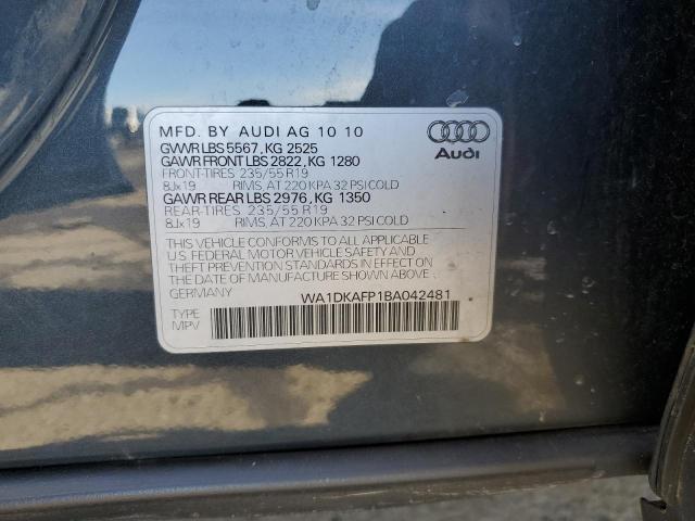 Aukcja sprzedaży 2011 Audi Q5 Premium Plus, vin: WA1DKAFP1BA042481, numer aukcji: 42827733