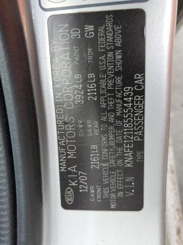 Продажа на аукционе авто 2008 Kia Spectra Ex, vin: KNAFE121185554439, номер лота: 42811553