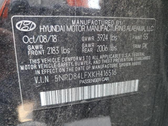 Aukcja sprzedaży 2019 Hyundai Elantra Sel, vin: 5NPD84LFXKH416516, numer aukcji: 43600733