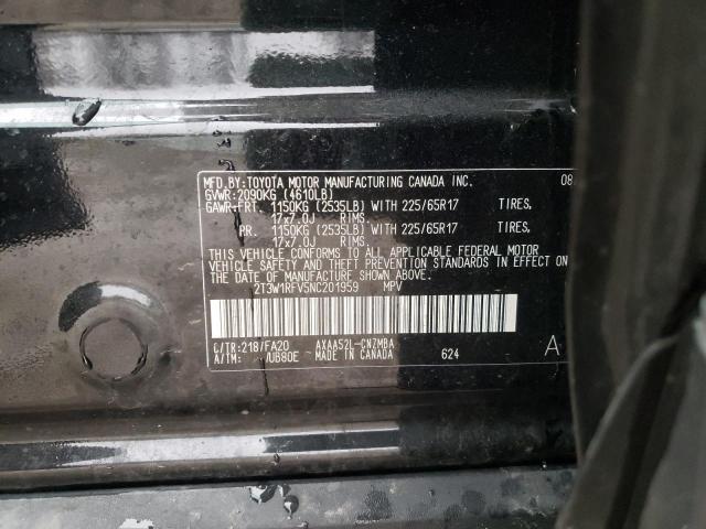 Aukcja sprzedaży 2022 Toyota Rav4 Xle, vin: 2T3W1RFV5NC201959, numer aukcji: 43604843