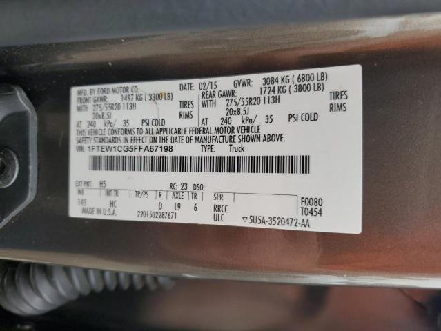 2015 Ford F150 Supercrew მანქანა იყიდება აუქციონზე, vin: 1FTEW1CG5FFA67198, აუქციონის ნომერი: 43536093