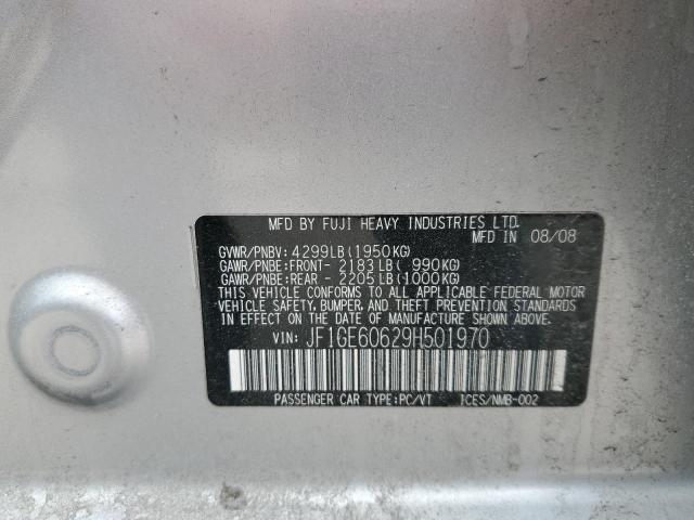 43274803 :رقم المزاد ، JF1GE60629H501970 vin ، 2009 Subaru Impreza 2.5i Premium مزاد بيع