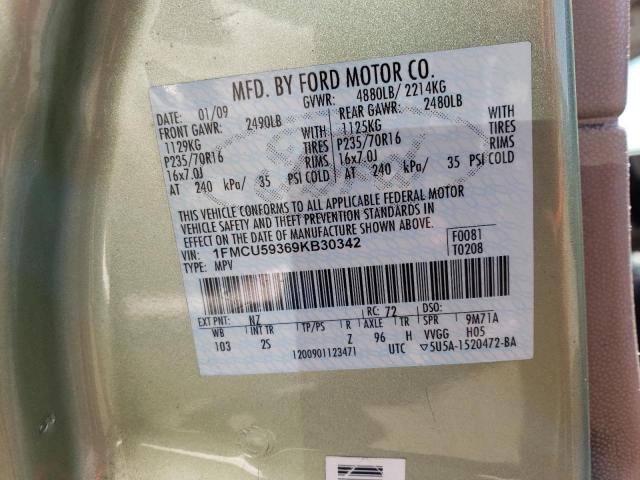 Aukcja sprzedaży 2009 Ford Escape Hybrid, vin: 1FMCU59369KB30342, numer aukcji: 43769093