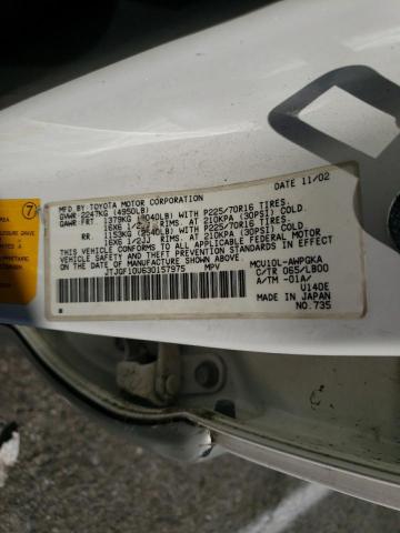 42944543 :رقم المزاد ، JTJGF10U630157975 vin ، 2003 Lexus Rx 300 مزاد بيع
