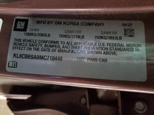 43581883 :رقم المزاد ، KL8CB6SA9MC718448 vin ، 2021 Chevrolet Spark Ls مزاد بيع