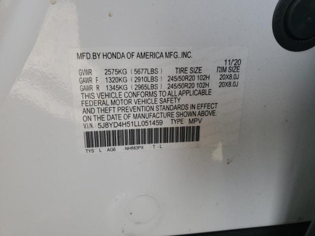 Aukcja sprzedaży 2020 Acura Mdx Technology, vin: 5J8YD4H51LL051459, numer aukcji: 42770863
