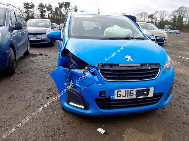2016 Peugeot 108 Active მანქანა იყიდება აუქციონზე, vin: VF3PSCFBCFR086821, აუქციონის ნომერი: 42938773