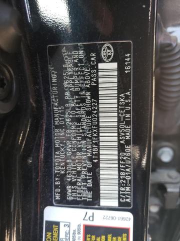 Aukcja sprzedaży 2015 Toyota Camry Le, vin: 4T1BF1FKXFU024227, numer aukcji: 43452293