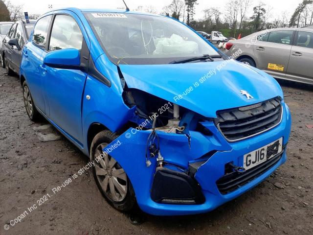 2016 Peugeot 108 Active მანქანა იყიდება აუქციონზე, vin: VF3PSCFBCFR086821, აუქციონის ნომერი: 42938773