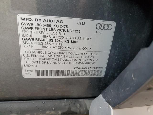 Aukcja sprzedaży 2018 Audi Q5 Premium Plus, vin: WA1BNAFY1J2249100, numer aukcji: 43699283