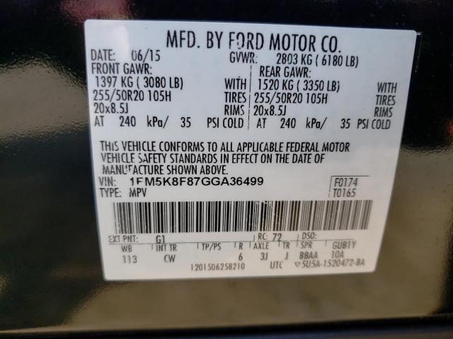 Продажа на аукционе авто 2016 Ford Explorer Limited, vin: 1FM5K8F87GGA36499, номер лота: 43363953