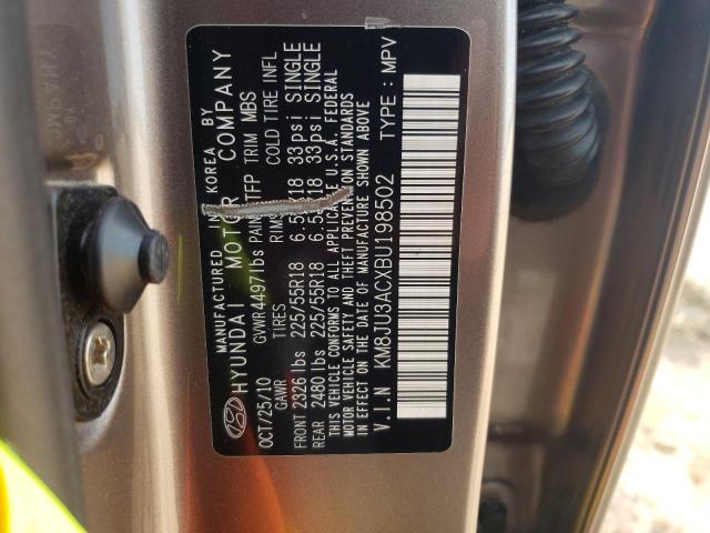 43883403 :رقم المزاد ، KM8JU3ACXBU198502 vin ، 2011 Hyundai Tucson Gls مزاد بيع
