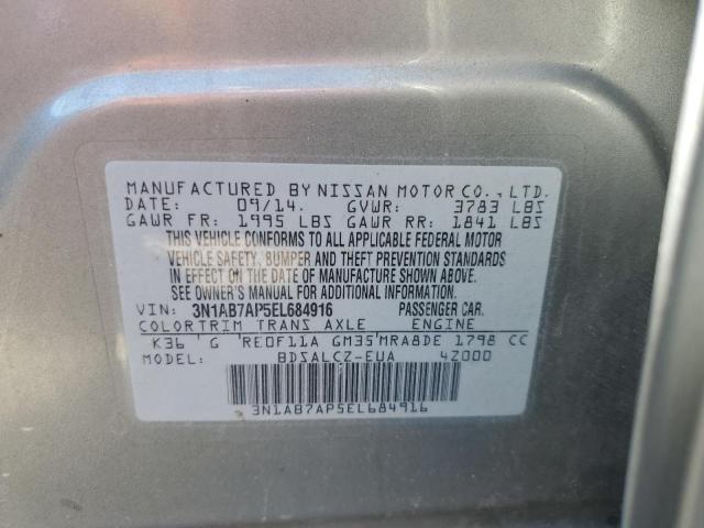 Aukcja sprzedaży 2014 Nissan Sentra S, vin: 3N1AB7AP5EL684916, numer aukcji: 42586453