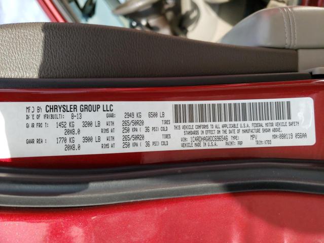 Aukcja sprzedaży 2013 Dodge Durango Sxt, vin: 1C4RDHAG0DC696546, numer aukcji: 43905043