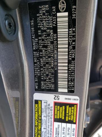 Aukcja sprzedaży 2019 Toyota Camry L, vin: 4T1B11HK9KU206166, numer aukcji: 43556933