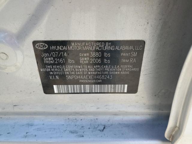 2014 Hyundai Elantra Se მანქანა იყიდება აუქციონზე, vin: 5NPDH4AEXEH468243, აუქციონის ნომერი: 43038743