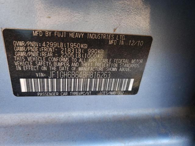 Aukcja sprzedaży 2011 Subaru Impreza 2.5i Premium, vin: JF1GH6B64BH816263, numer aukcji: 43035153