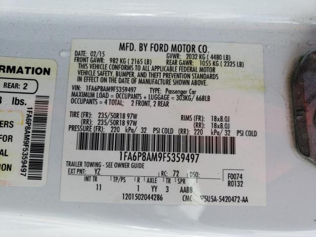 Aukcja sprzedaży 2015 Ford Mustang, vin: 1FA6P8AM9F5359497, numer aukcji: 43472353