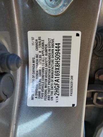 Aukcja sprzedaży 2008 Honda Civic Exl, vin: 2HGFA169X8H509444, numer aukcji: 43695213