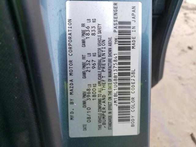 2011 Mazda 3 I მანქანა იყიდება აუქციონზე, vin: JM1BL1UG8B1375841, აუქციონის ნომერი: 43528973