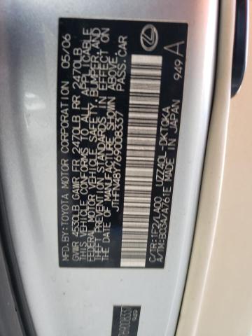 Продаж на аукціоні авто 2006 Lexus Sc 430, vin: JTHFN48Y769008337, номер лоту: 43861443
