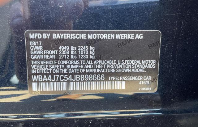 44157283 :رقم المزاد ، WBA4J7C54JBB98666 vin ، 2018 Bmw 440xi Gran Coupe مزاد بيع