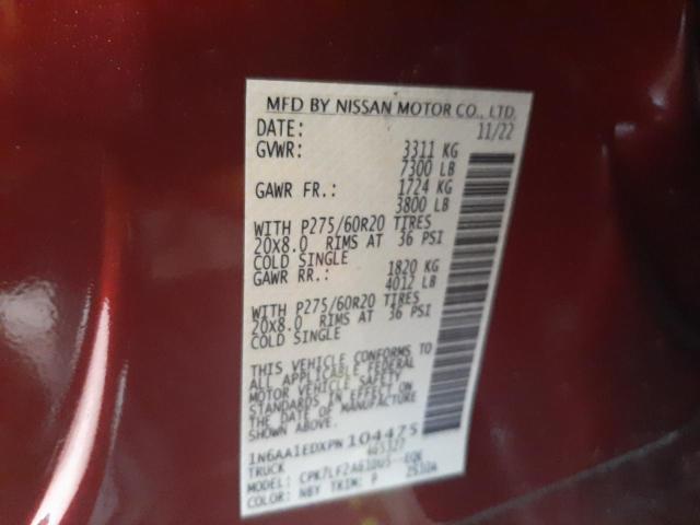 Продаж на аукціоні авто 2023 Nissan Titan Sv, vin: 1N6AA1EDXPN104475, номер лоту: 43736653