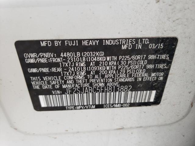 Aukcja sprzedaży 2015 Subaru Forester 2.5i, vin: JF2SJABC5FH813882, numer aukcji: 43821453