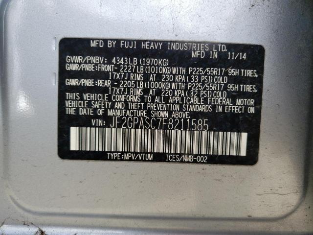 43662483 :رقم المزاد ، JF2GPASC7F8211585 vin ، 2015 Subaru Xv Crosstrek Sport Limited مزاد بيع