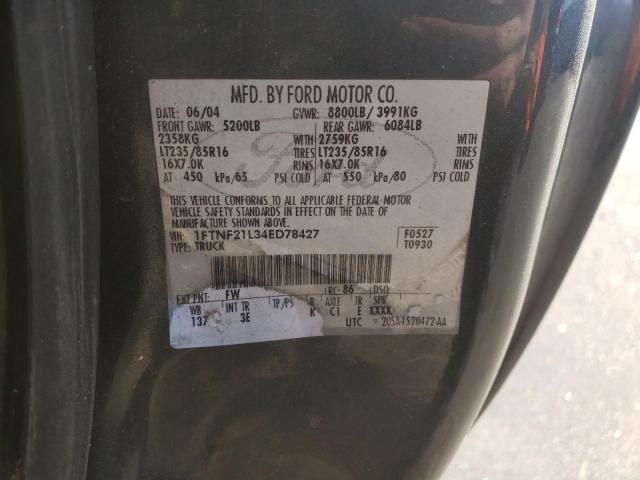 Aukcja sprzedaży 2004 Ford F250 Super Duty, vin: 1FTNF21L34ED78427, numer aukcji: 43808113