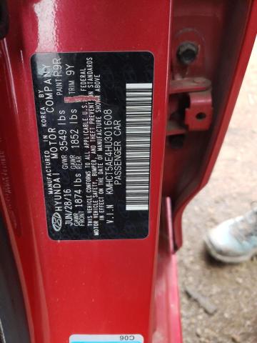Aukcja sprzedaży 2017 Hyundai Accent Se, vin: KMHCT5AE4HU301608, numer aukcji: 43629683