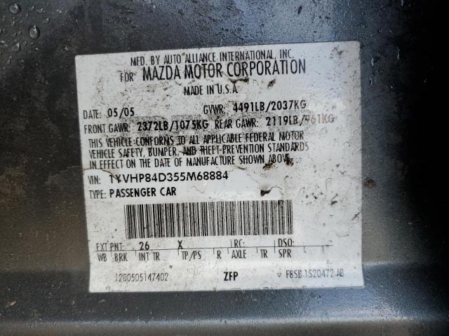 42898573 :رقم المزاد ، 1YVHP84D355M68884 vin ، 2005 Mazda 6 مزاد بيع